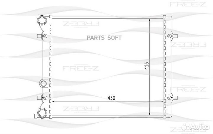 Радиатор охлаждения VW Golf/Bora 97- skoda Octavia
