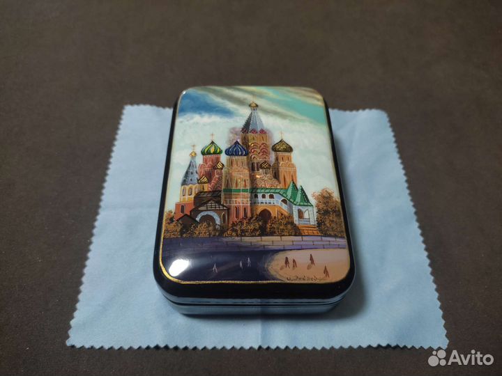 Шкатулка лаковая миниатюра авторская