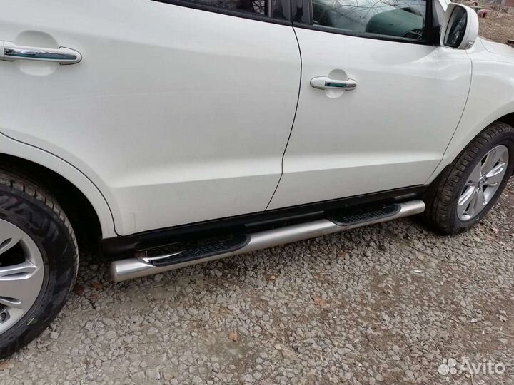 Подножки пороги hyundai santa fe