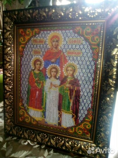 Вышитые иконы из бисера в наличии и на заказ