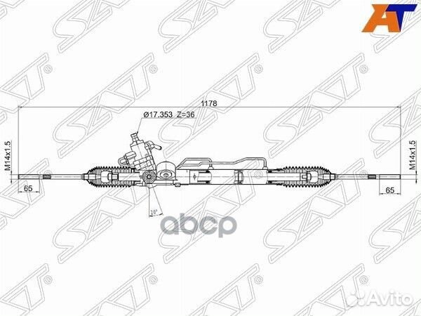 Рейка рулевая nissan almera/sentra/pulsar N16 0