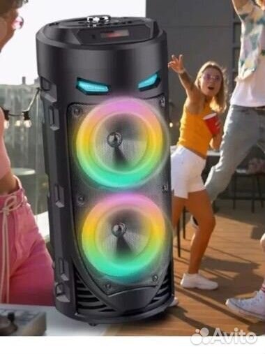 Колонка караоке с микрофоном новая