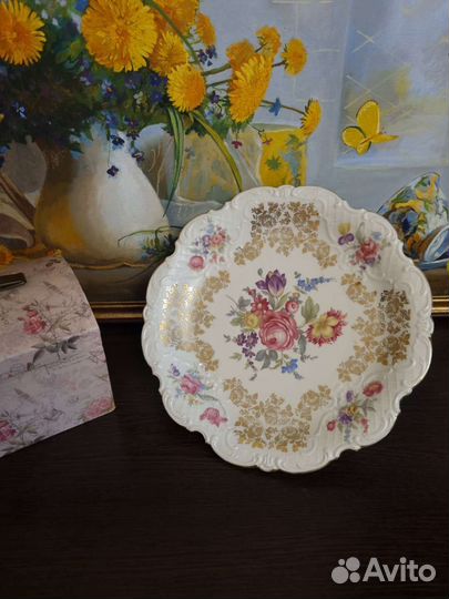 Блюдо тарелка для сервировки большое фарфор
