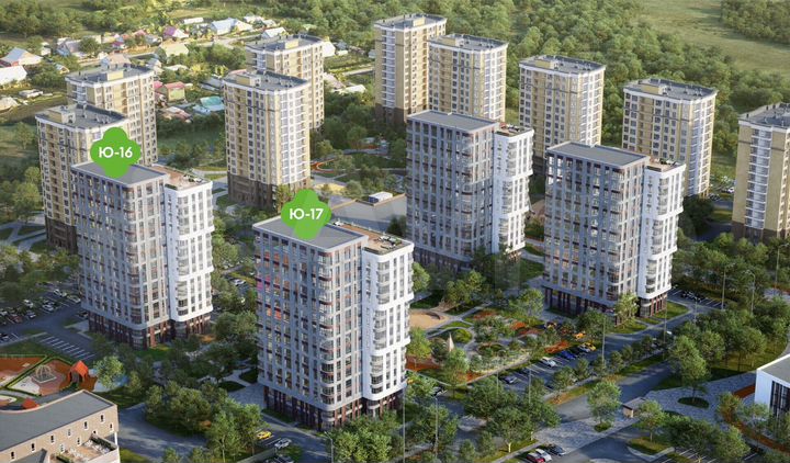 Своб. планировка, 45,2 м², 2/15 эт.