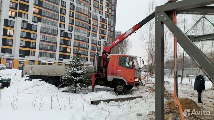 Аренда и услуги манипулятора, стрела 3 т, 8 м, борт 5 т, 5.8 м