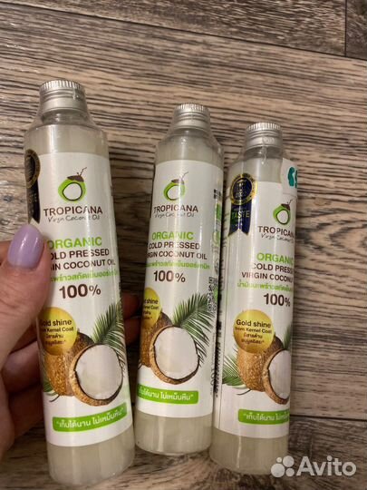 Кокосовое масло 3шт(по 100мл) +маска+дезик