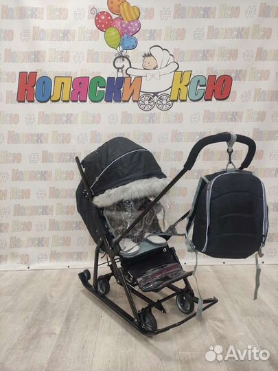 Коляски Санки Nika 7-5SK черные (новые)