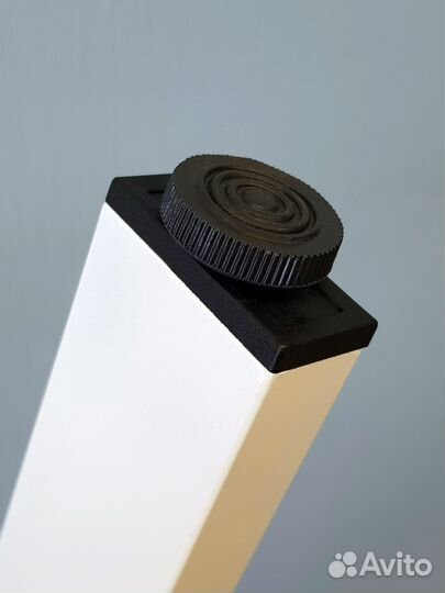 Ножка опора для стола 825 40х20 металлическая регулируемая белая барная Лофт