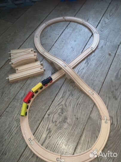 Игрушка железная Дорога деревянная IKEA