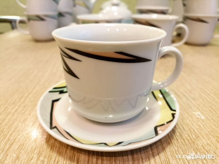 Чайно-кофейный сервиз ГДР на 10 персон, 25 предм