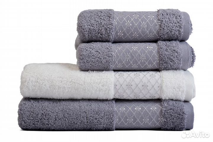 Полотенце махровое 50*90 Симпатия серое
