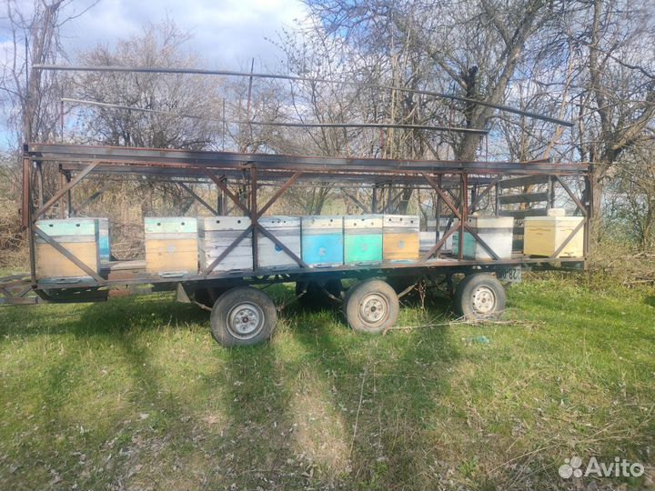 Прицеп,улья, обрезной стол, медогонка