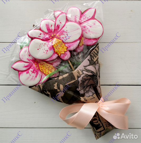 Имбирные пряники, под заказ. Букеты. пряникс