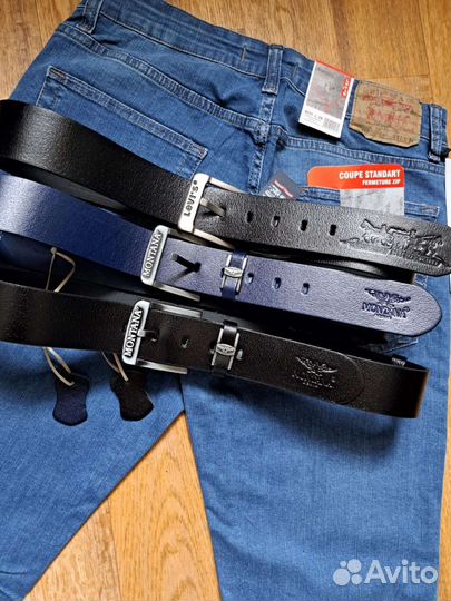 Мужской кожаный ремень