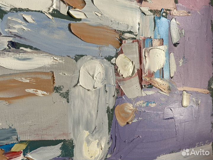 Большая картина маслом на холсте абстракция