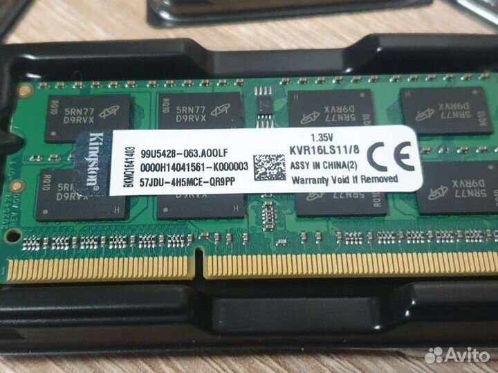 Оперативная память Kingston SO-dimm DDR3 1.35 8 Gb