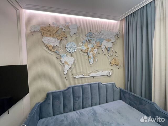 Карта мира на стену с подсветкой и без подсветки