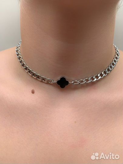 Комплект женских украшений чокер-цепь+браслет