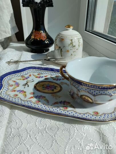 Набор Сочи 80х,Чашка на подносе Англия