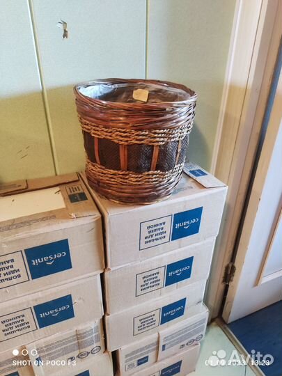 Кашпо плетеное