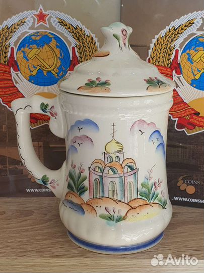 Авторские работы. Кружка и тарелка с ресунком