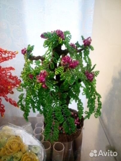 Деревья из бисера