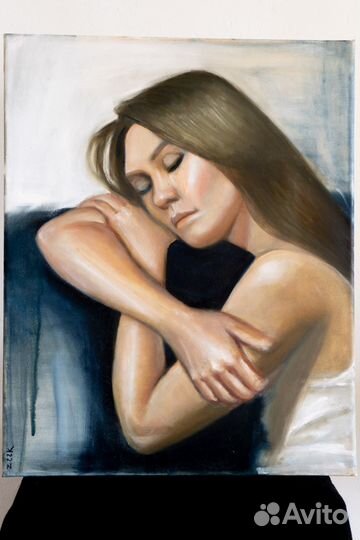 Картина маслом портрет девушки