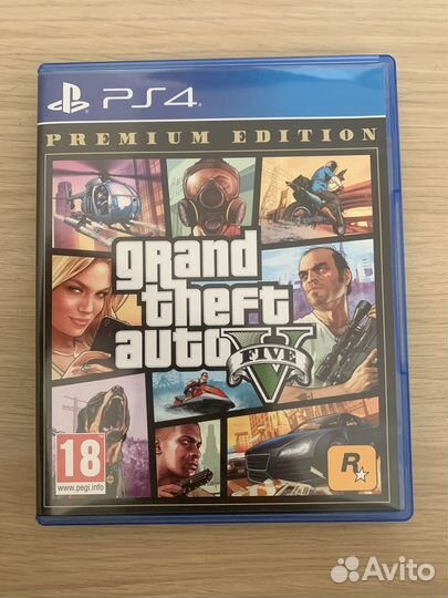 Диск на ps4 гта 5