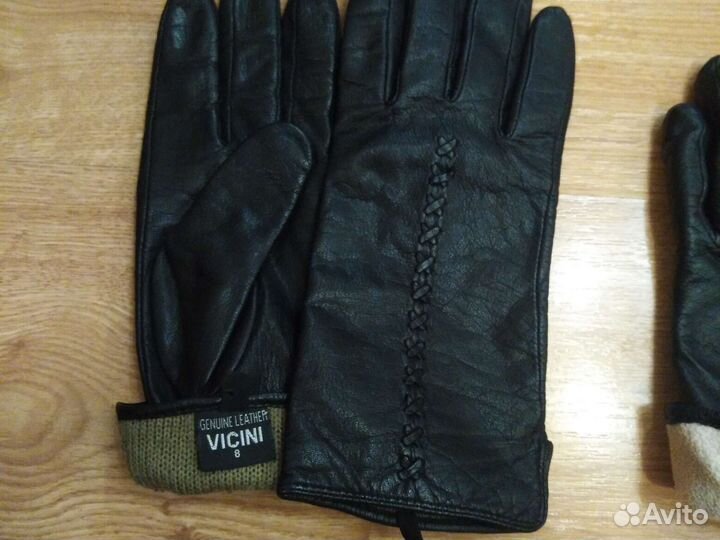 Перчатки женские кожаные