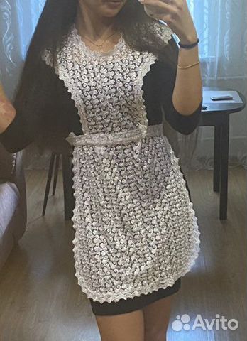 Белый школьный фартук