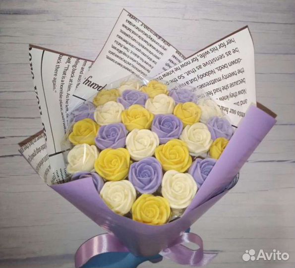 Розы из шоколада,съедобные цветы,букет