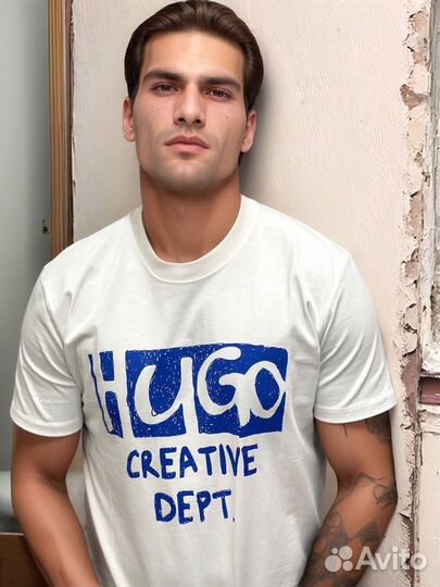 Белая футболка Hugo Boss мужская