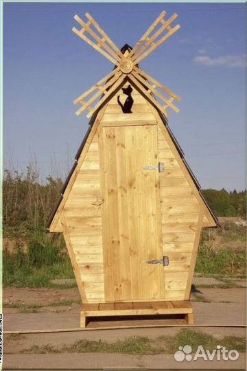 Дачный туалет с декором QLS