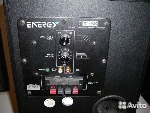 400Ватт Сабвуфер Energy XL-S8 (Сделано в Канаде)
