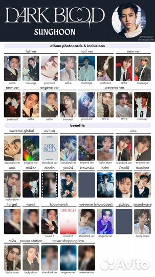 Карты enhypen/kpop/энхайпен/сонхун/stray kids