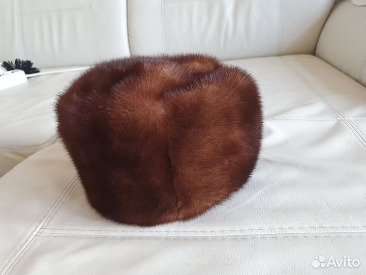 Норковая шапка мужская бу