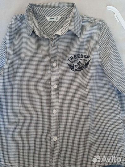 Вещи на мальчика 128(рубашки, джинсы, шорты