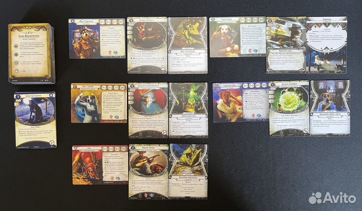 Карточный Ужас Аркхэма PNP набор,миниатюры сыщиков