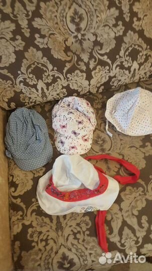 Шапки, панамки, кепки для девочки 9мес - 6лет