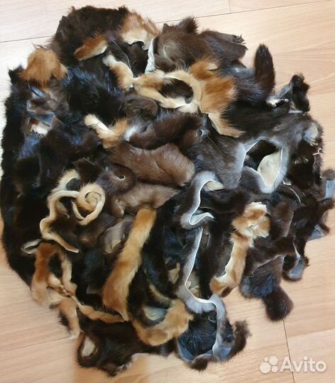 Обрезки шкурок норки