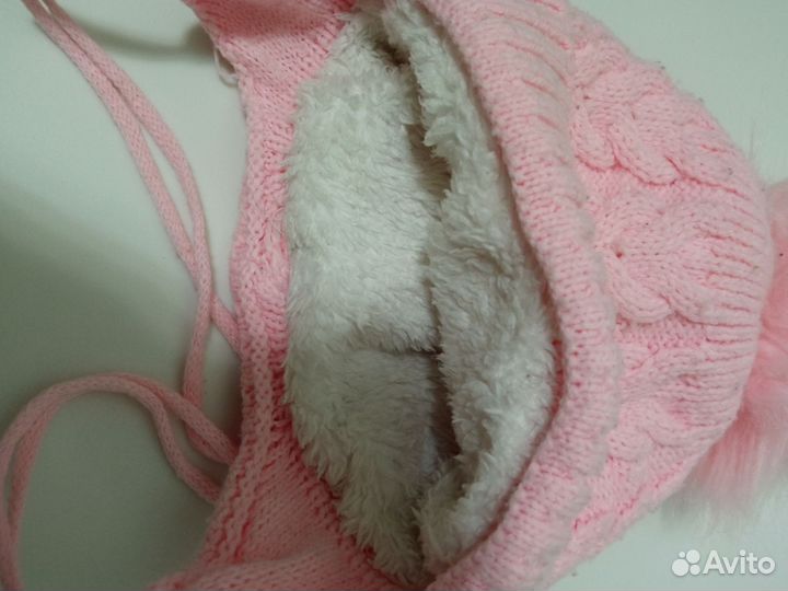 Шапка зимняя на малышку/шапка на выписку