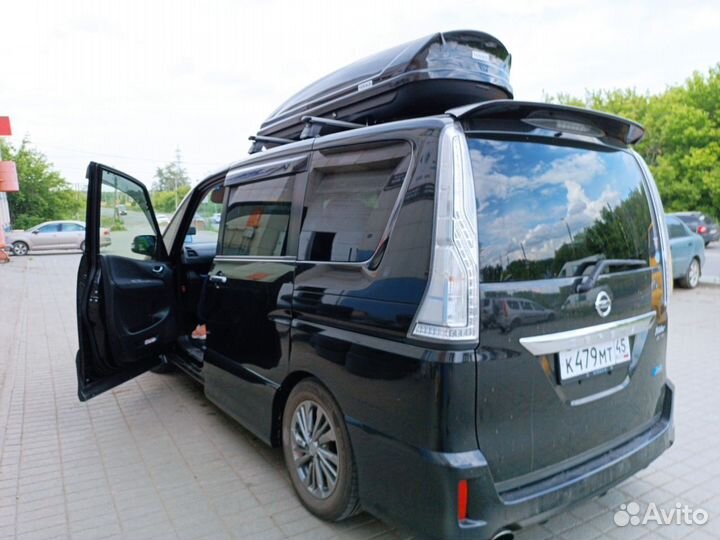 Багажник на крышу Nissan Serena черные поперечины