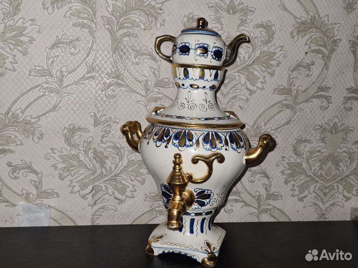 Самовар фарфоровый сувенир СССР