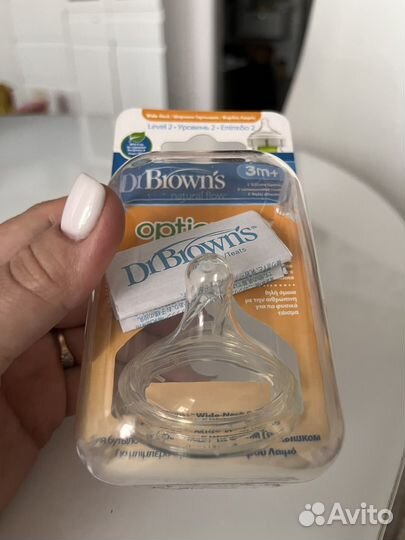 Соска для бутылки Dr.Brown’s 3m+, 1 шт