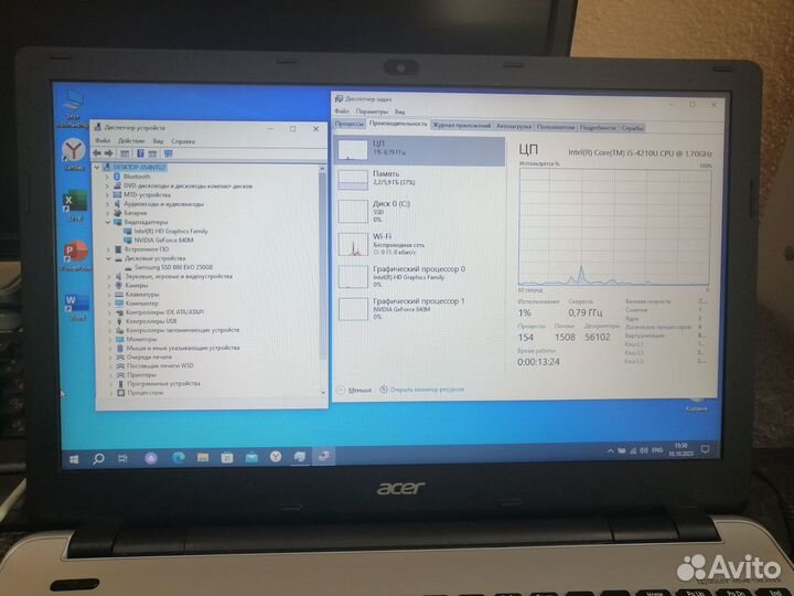 Ноутбук Acer i5 озу 6gb ssd 250 840m 2gb