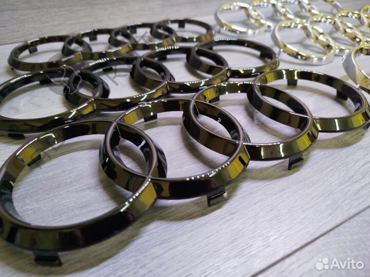 Эмблема ауди. Кольца. Black/Silver