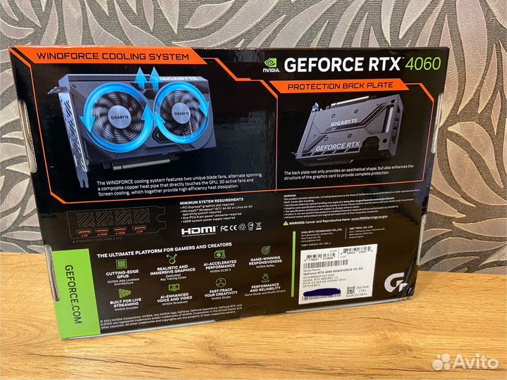 Gigabyte RTX 4060 windforce OC 8 gb