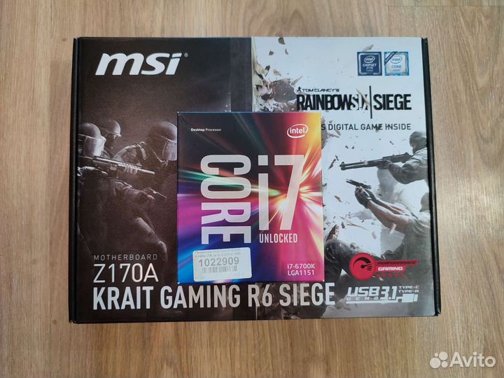 Intel i7-6700k + Msi Z170A Krait Gaming R6 Siege