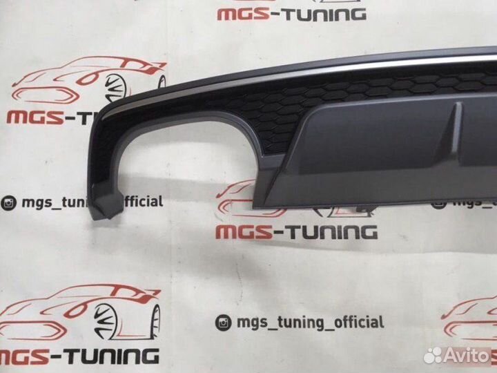 Диффузор на Audi A7 14-17 гг. S7 для S-line