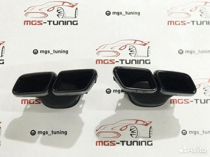 Насадки на выхлоп Mercedes E-class w213 E63 Black